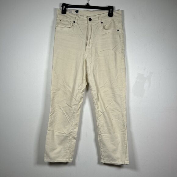 Marine Layer Pants - Marine Layer Corduroy Pants Casual Vintage Style Straight Cream Women's Size 27